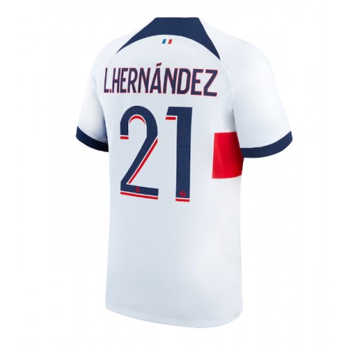 Pánský Fotbalový dres Paris Saint-Germain Lucas Hernandez #21 2023-24 Venkovní Krátký Rukáv